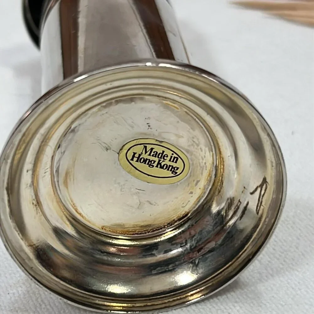 Silver Plate Toothpick Holder Dispenser By Bellini Old Money Vintage Fine Dining